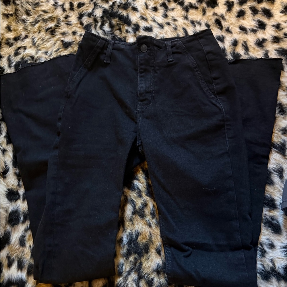 Free People Black mid-Rise flare Jeans
